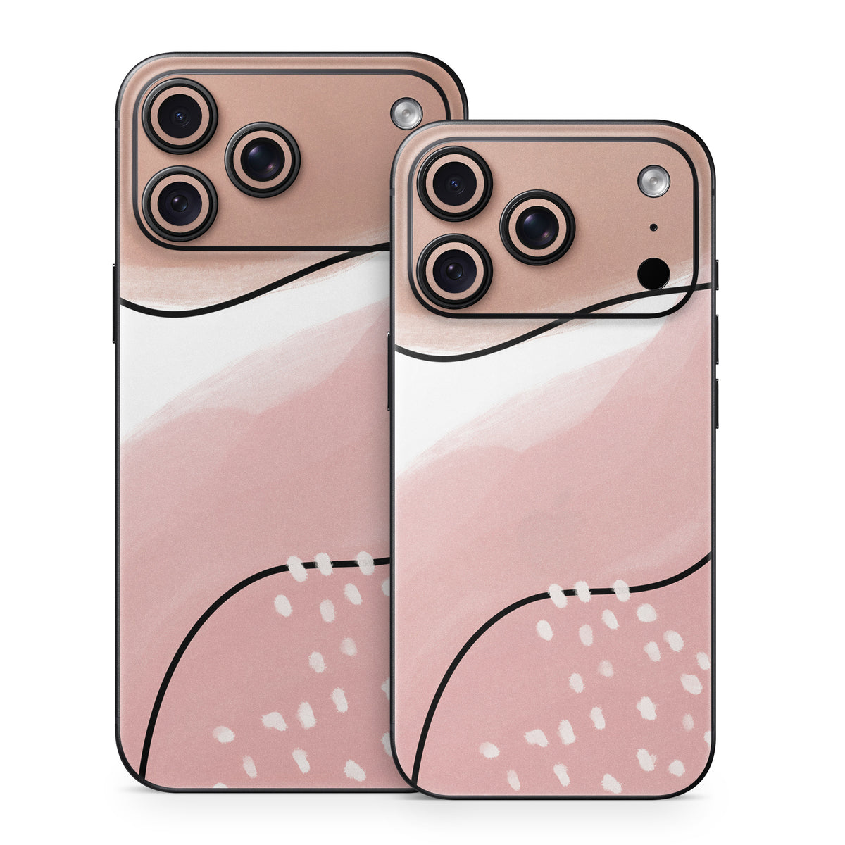 Abstract Pink and Brown - Apple iPhone 18 Skin