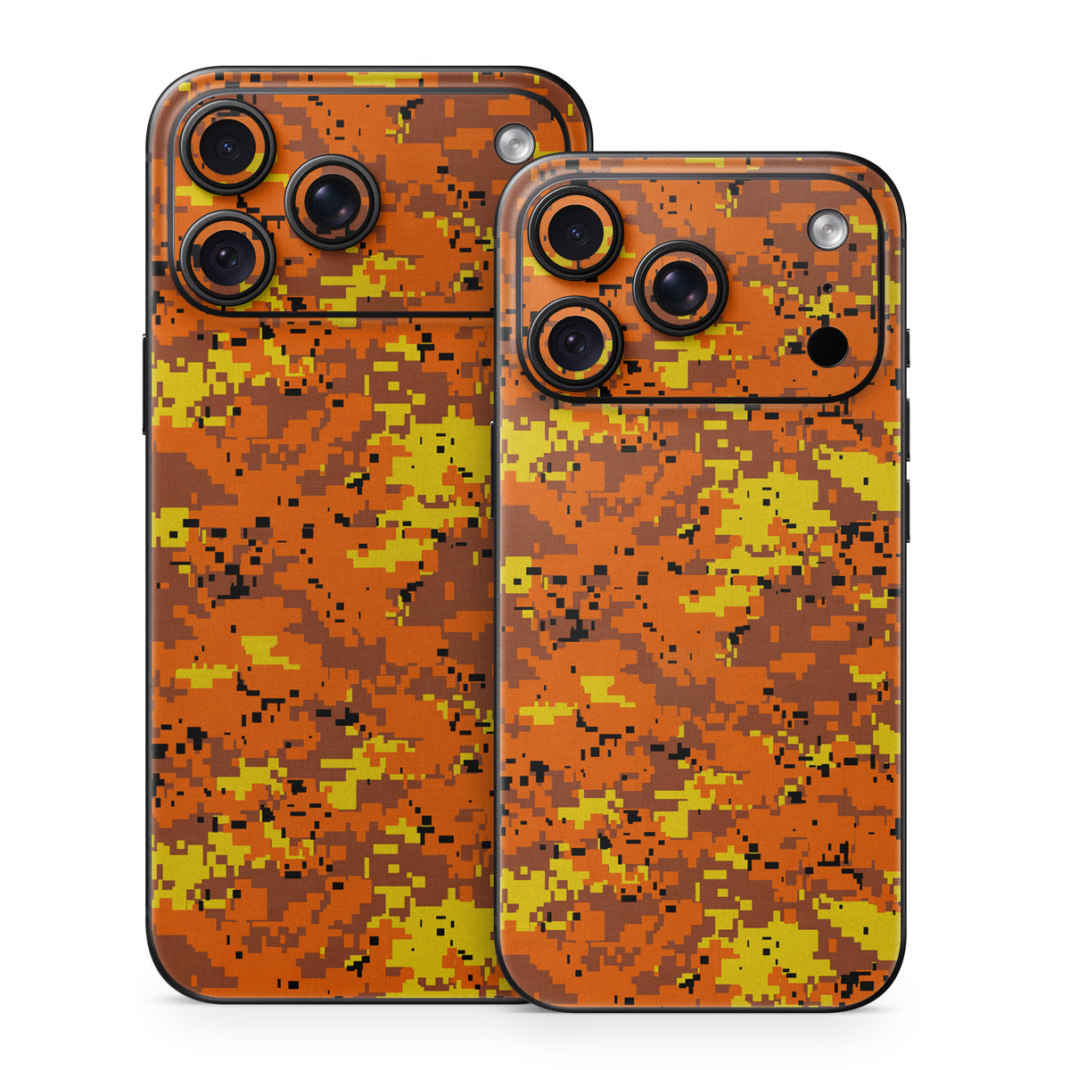Digital Orange Camo - Apple iPhone 18 Skin