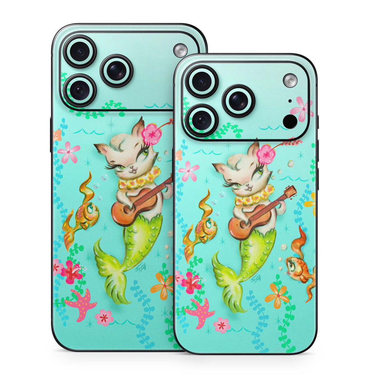 Merkitten with Ukelele - Apple iPhone 18 Skin