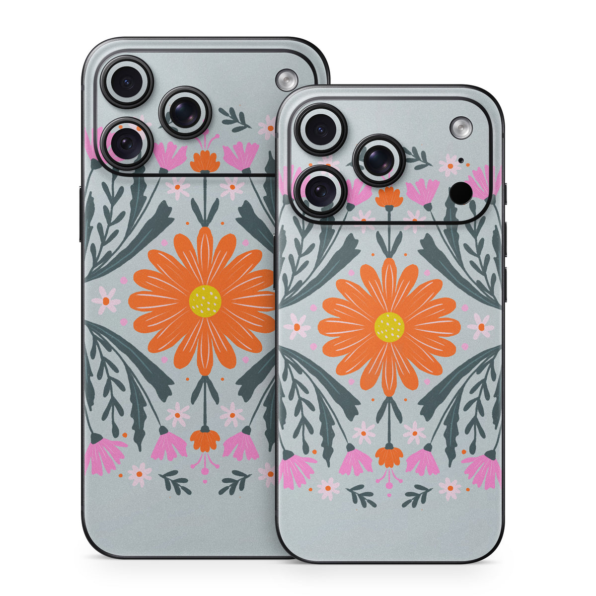 Pink and Orange Flowers - Apple iPhone 18 Skin