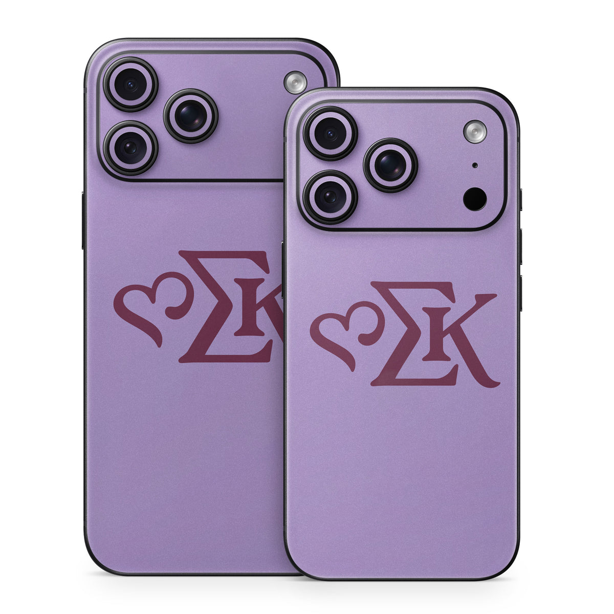 Sigma Kappa Greek Letters Mary Maroon on Legacy Lavender - Apple iPhone 18 Skin