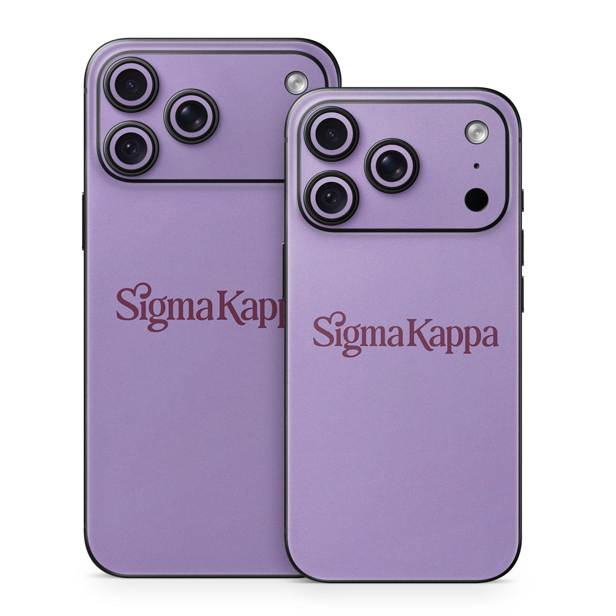 Sigma Kappa Primary Logo Mary Maroon on Legacy Lavender - Apple iPhone 18 Skin
