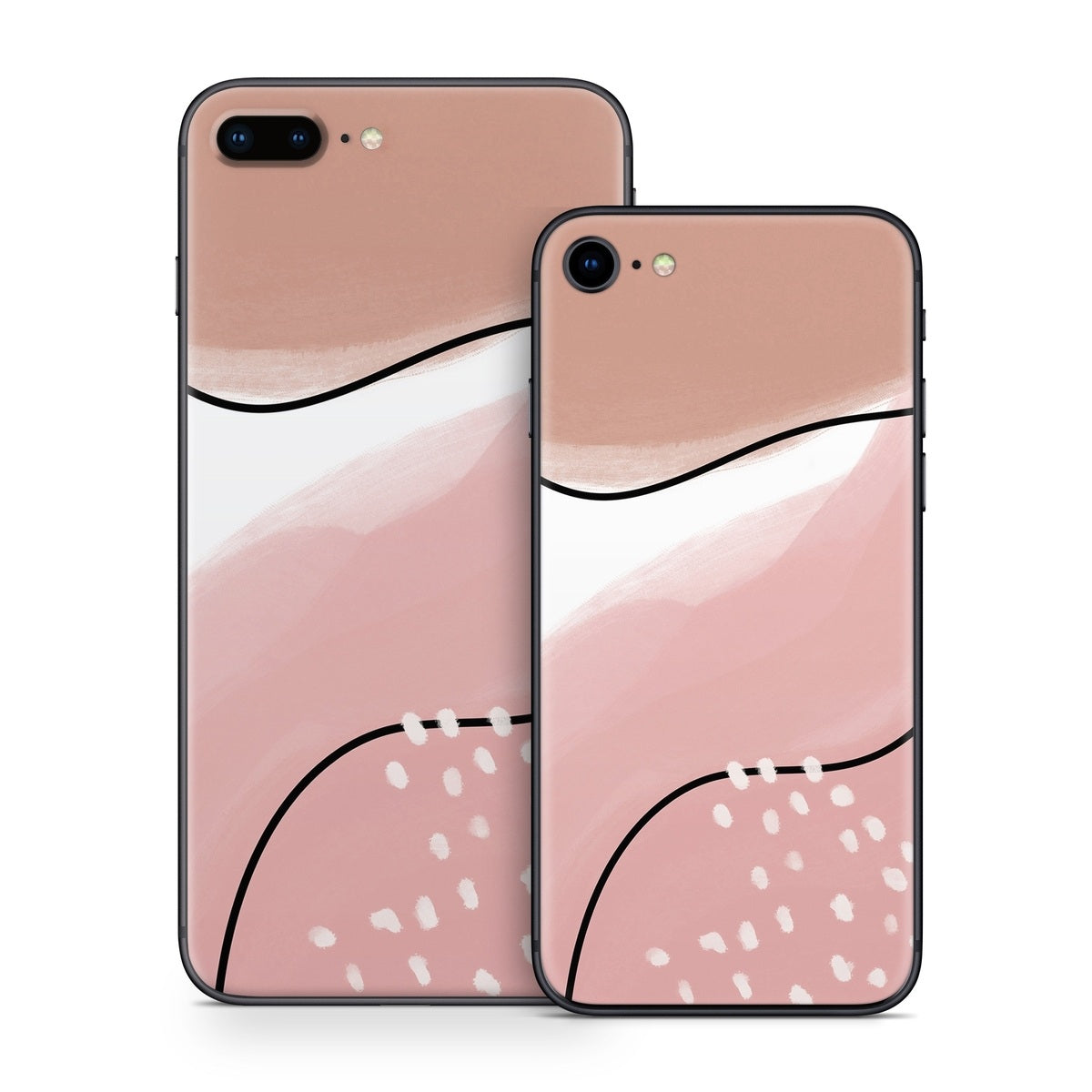 Abstract Pink and Brown - Apple iPhone 8 Skin