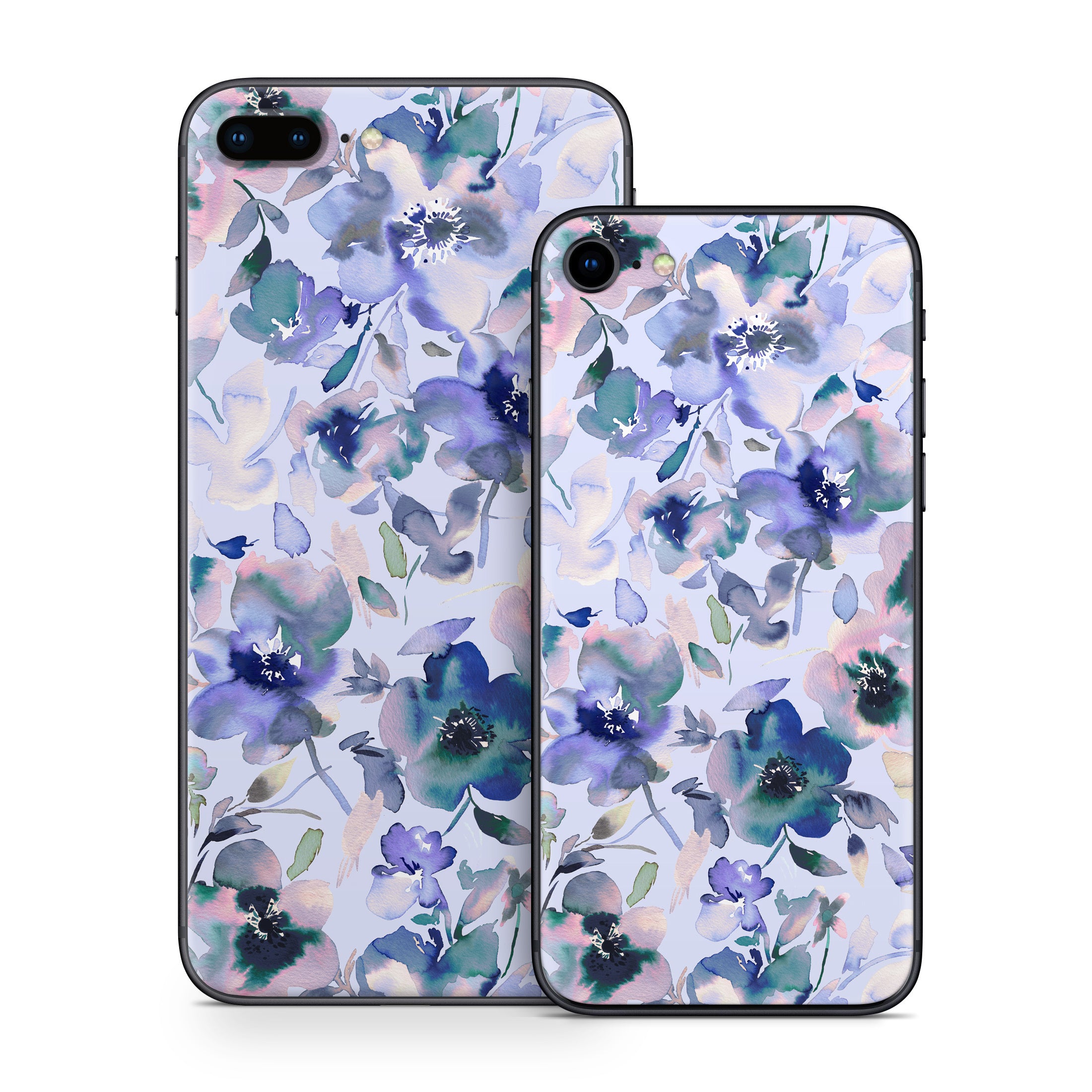 Aquatic Artistic Flowers - Apple iPhone 8 Skin