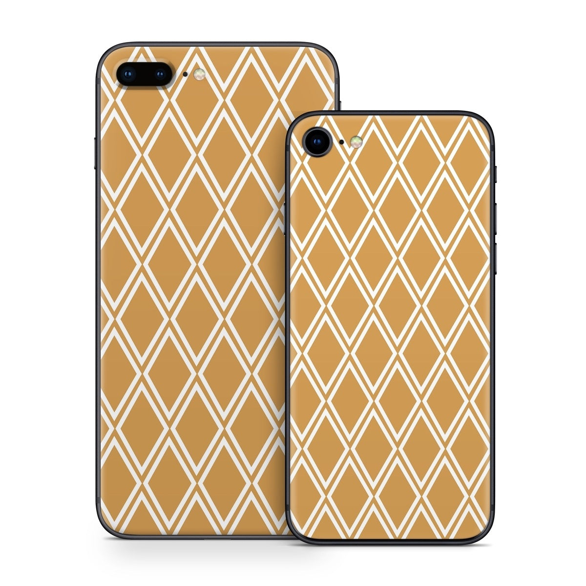Orange Checks - Apple iPhone 8 Skin