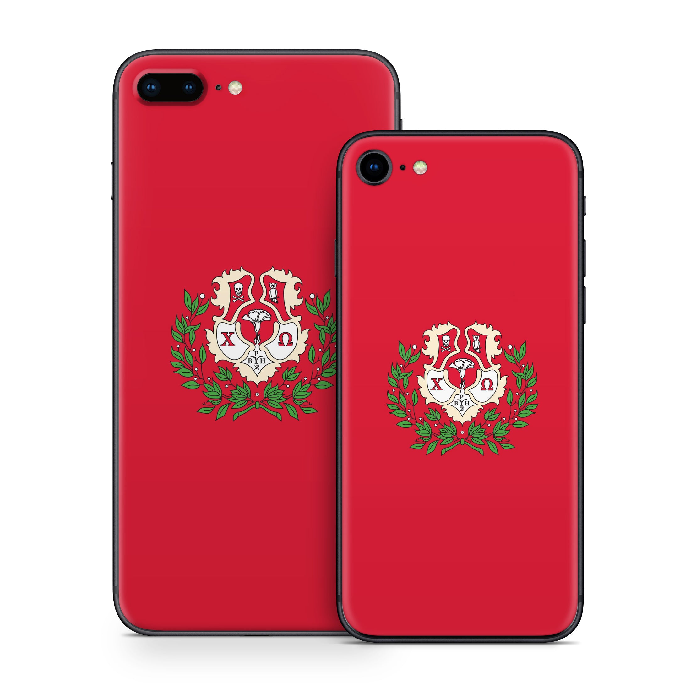 Chi Omega Crest Cardinal - Apple iPhone 8 Skin