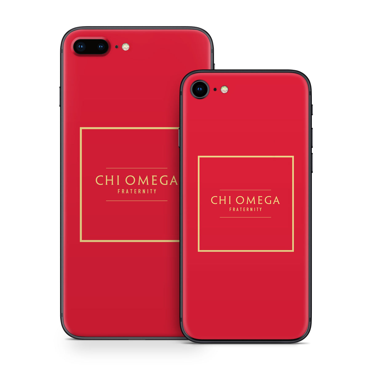 Chi Omega Fraternity Cardinal with Border - Apple iPhone 8 Skin