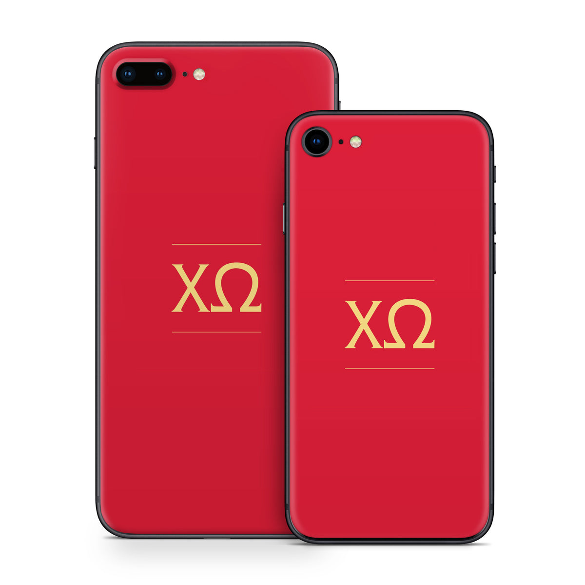 Chi Omega Letters Cardinal - Apple iPhone 8 Skin