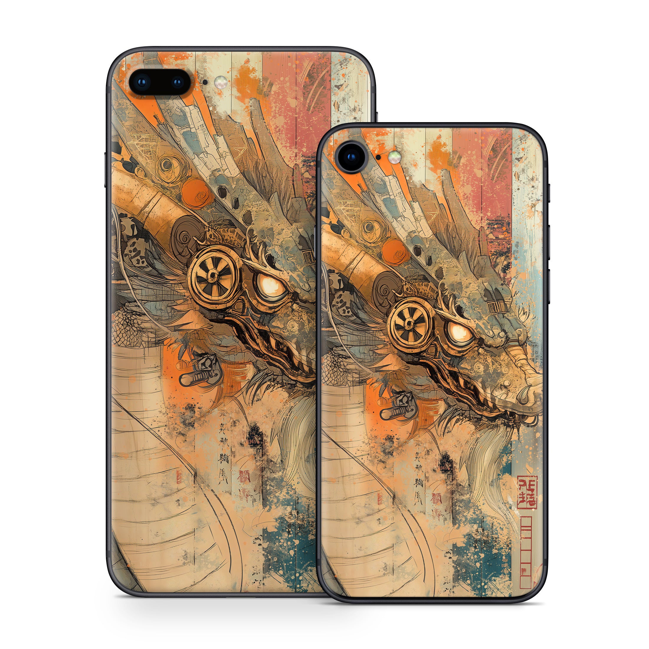Orange Dragon - Apple iPhone 8 Skin