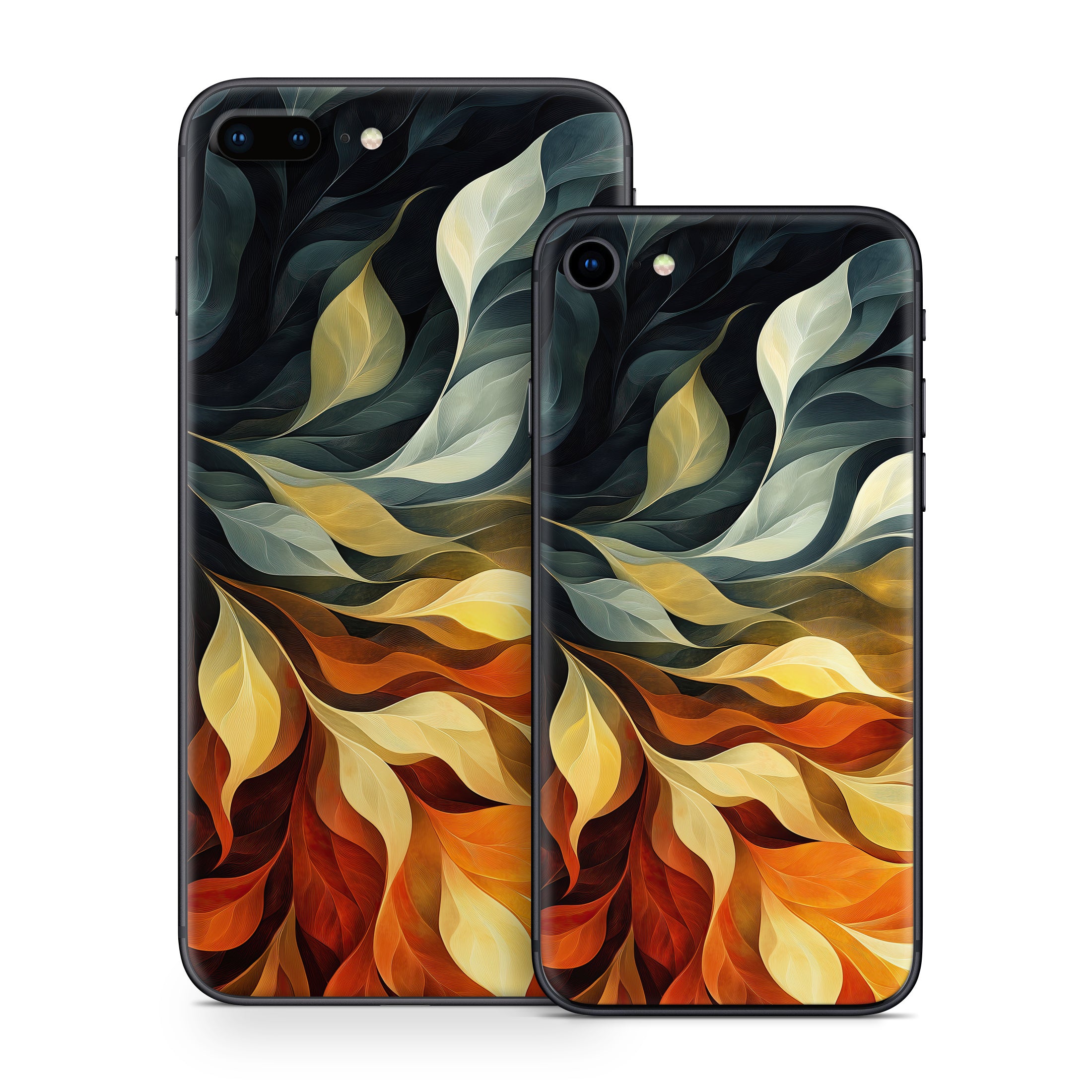 Orange and Charcoal - Apple iPhone 8 Skin