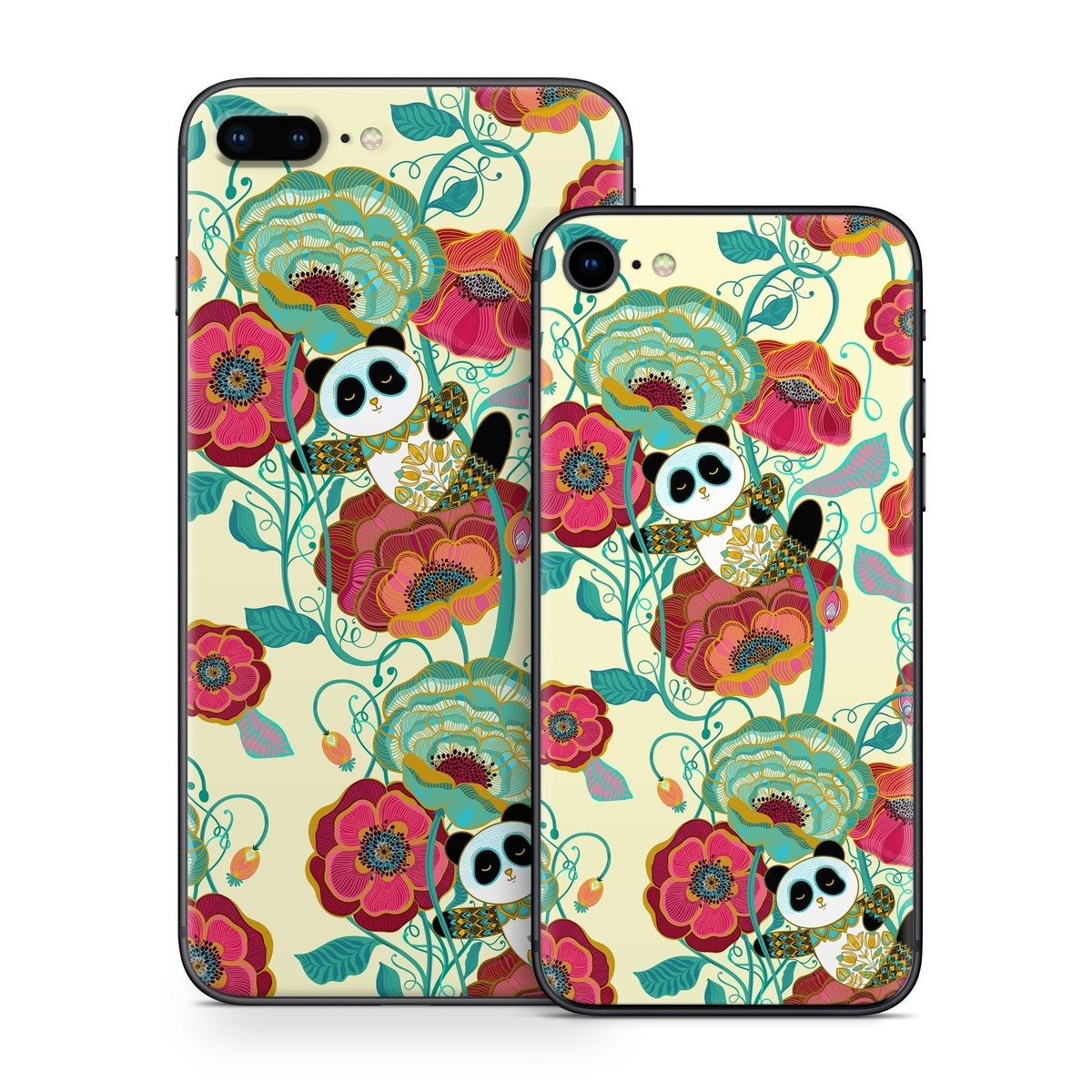 Panda Flowers - Apple iPhone 8 Skin