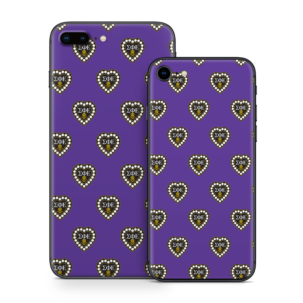Sigma Phi Epsilon Badge Pattern Purple - Apple iPhone 8 Skin