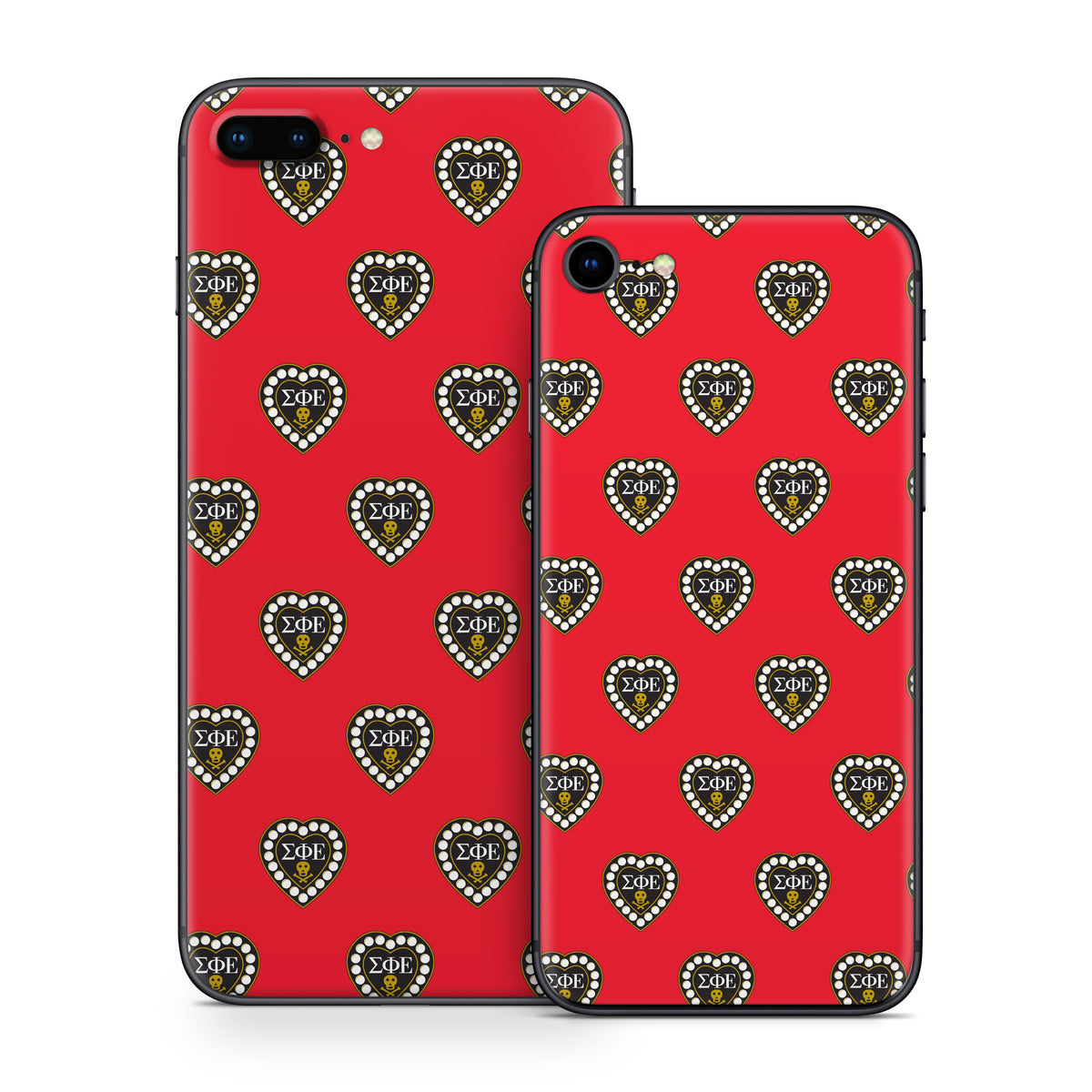 Sigma Phi Epsilon Badge Pattern Red - Apple iPhone 8 Skin
