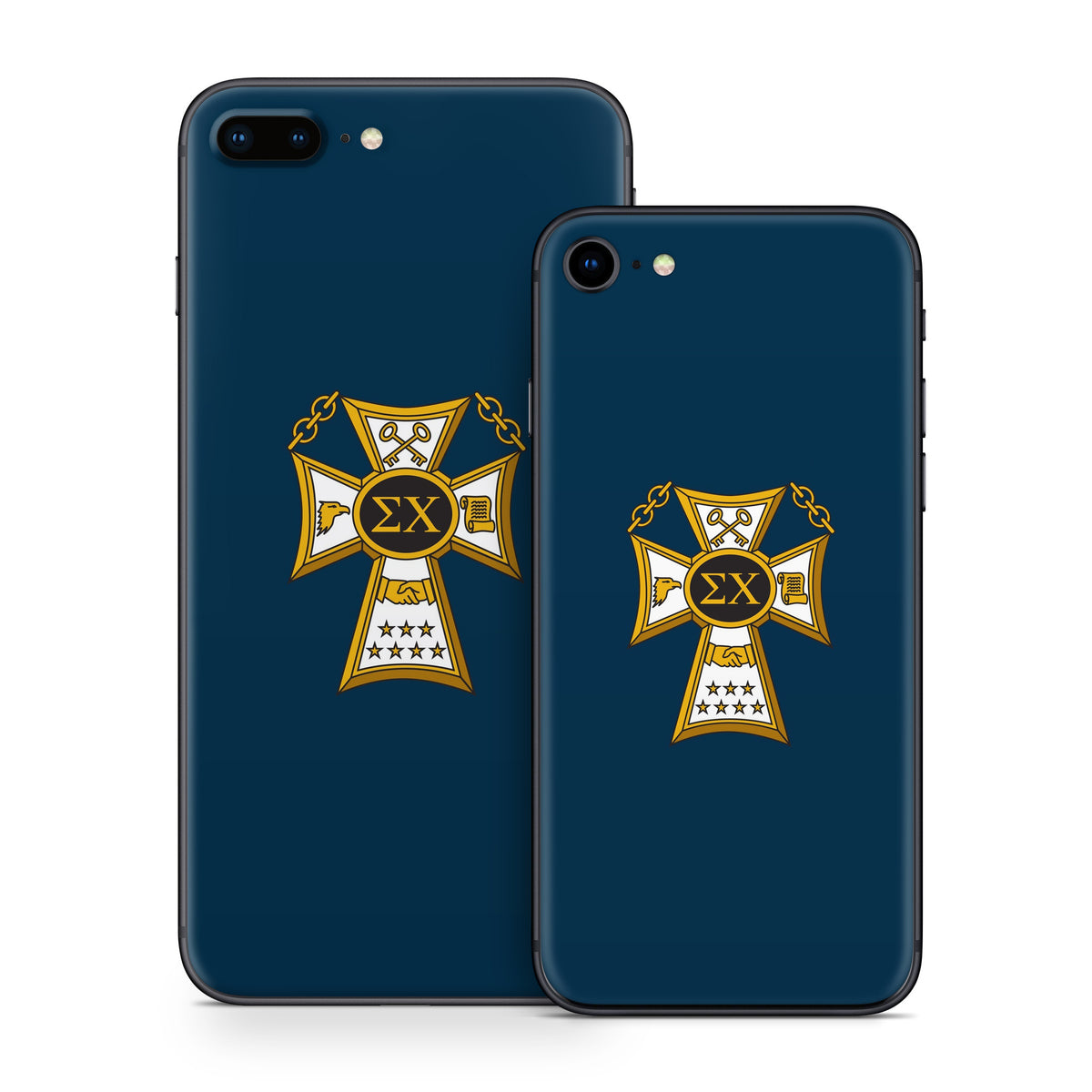 Sigma Chi Badge Navy - Apple iPhone 8 Skin