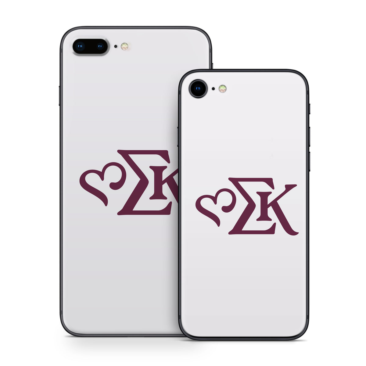 Sigma Kappa Greek Letters Mary Maroon on Dove Love - Apple iPhone 8 Skin