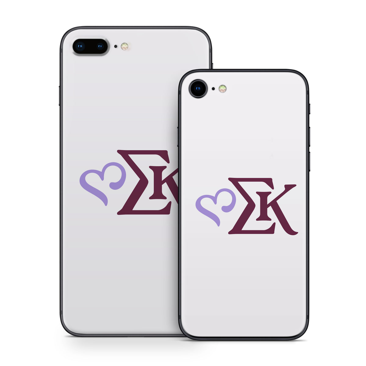 Sigma Kappa Greek Letters Two Color on Dove Love - Apple iPhone 8 Skin