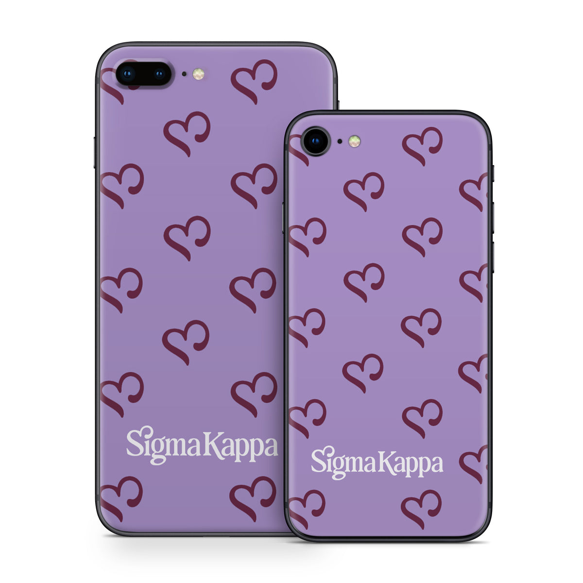 Sigma Kappa Hearts Pattern - Apple iPhone 8 Skin