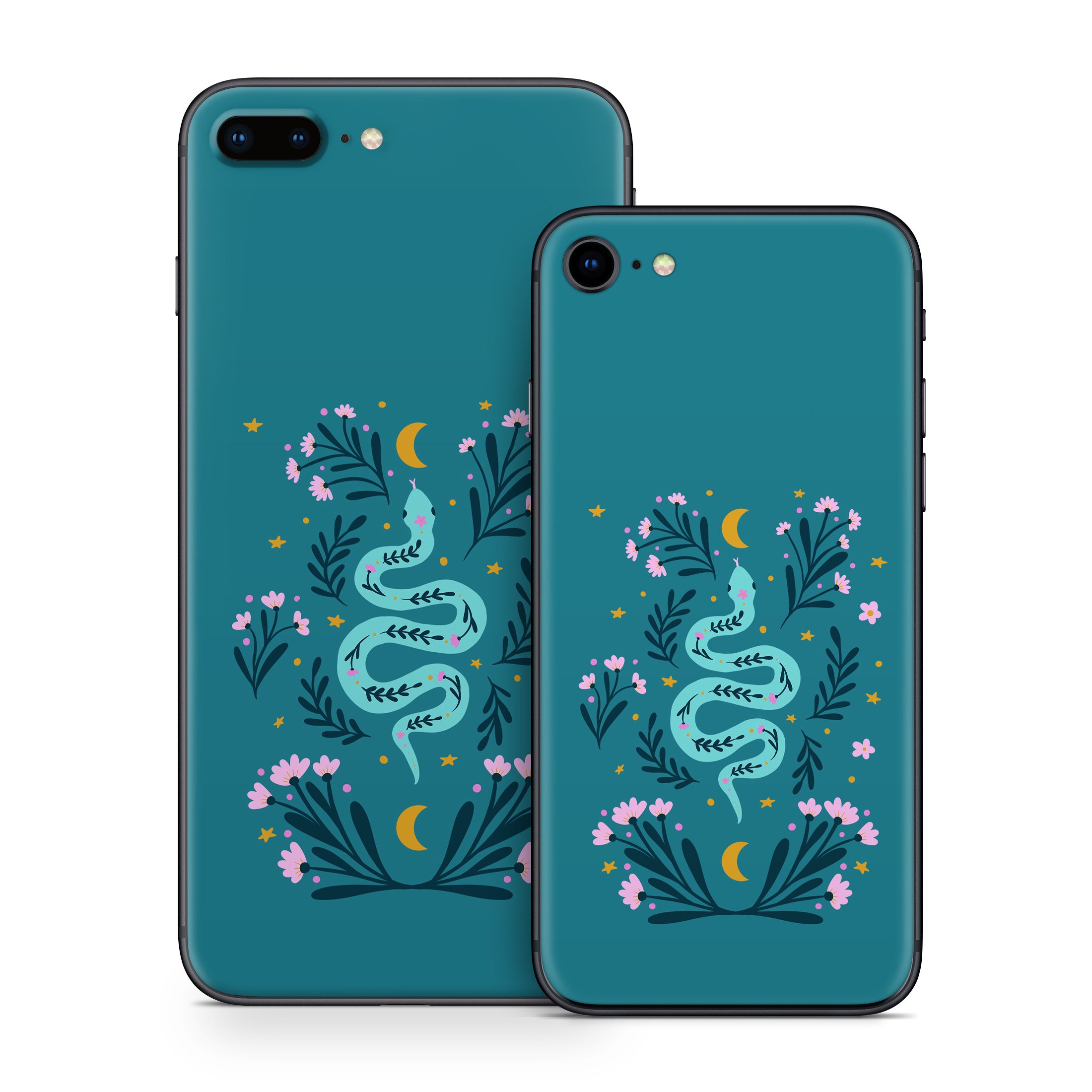 Snake and Flowers - Apple iPhone 8 Skin