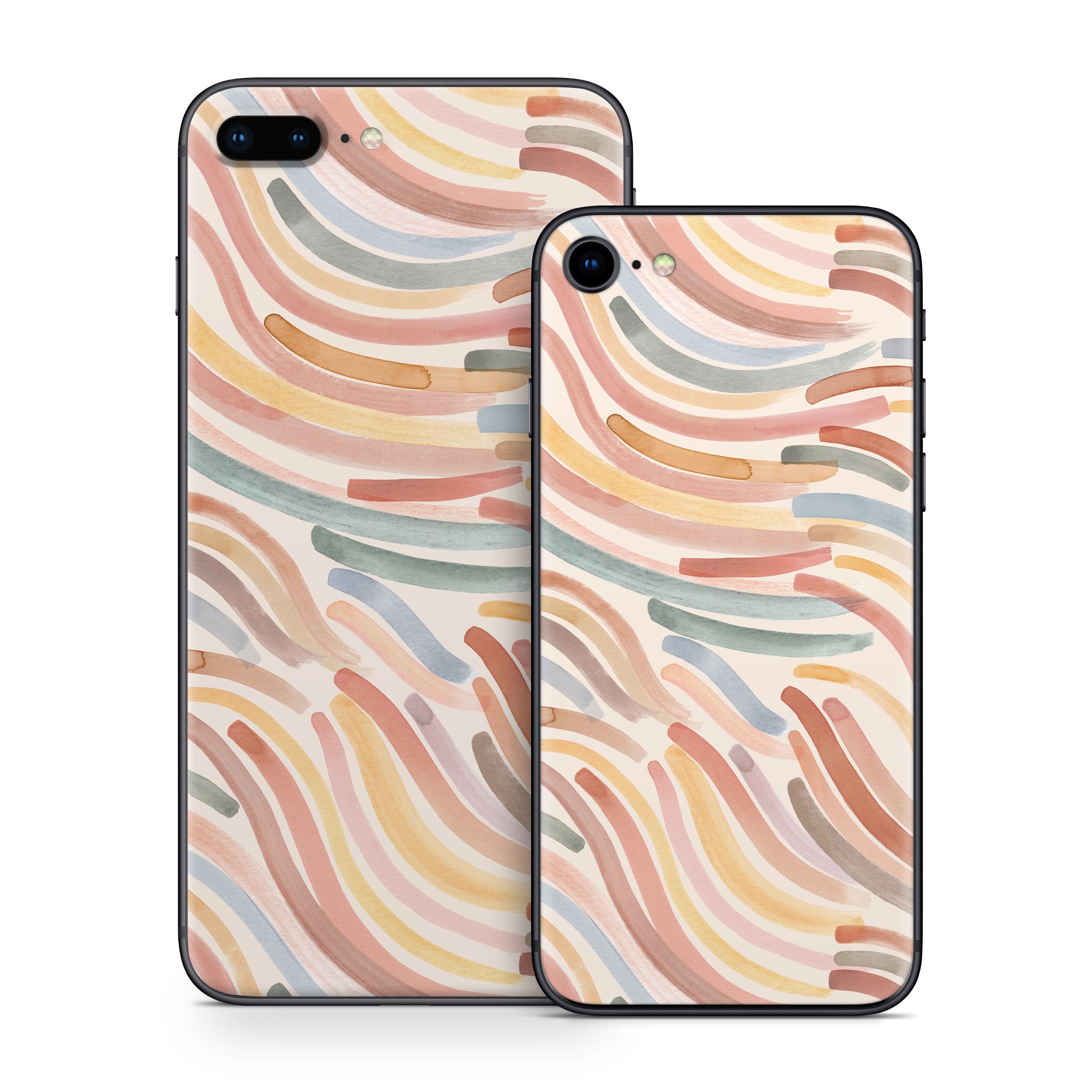 Terracotta Brushstroke Waves - Apple iPhone 8 Skin