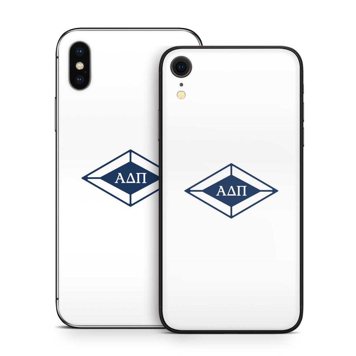 Alpha Delta Pi Diamond Letters White - Apple iPhone X Skin