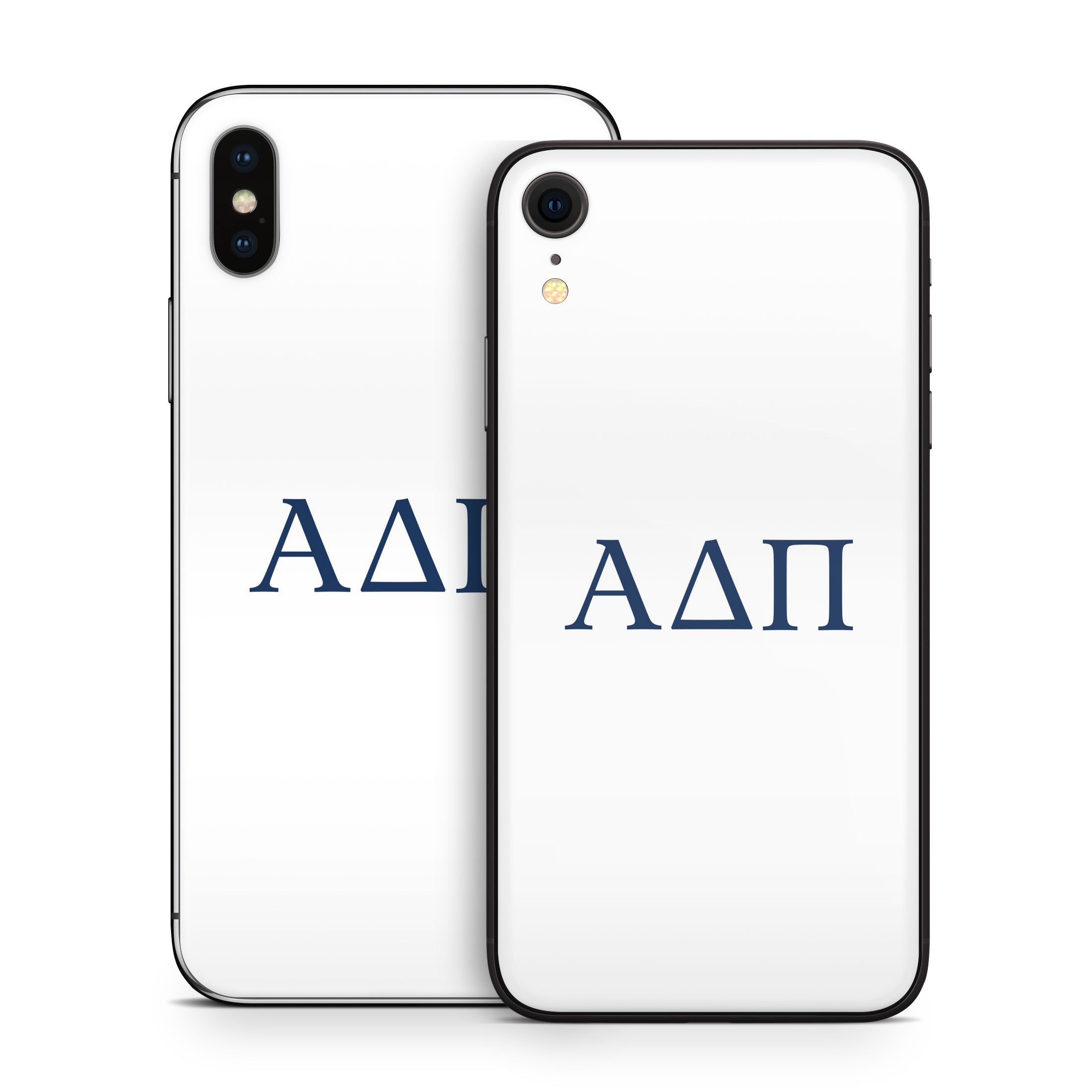 Alpha Delta Pi Greek Letters White - Apple iPhone X Skin