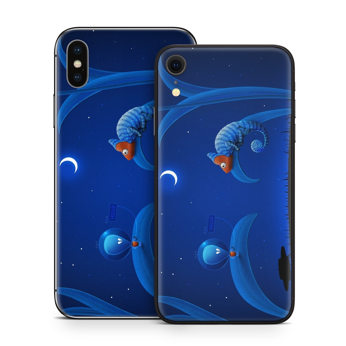 Alien and Chameleon - Apple iPhone X Skin
