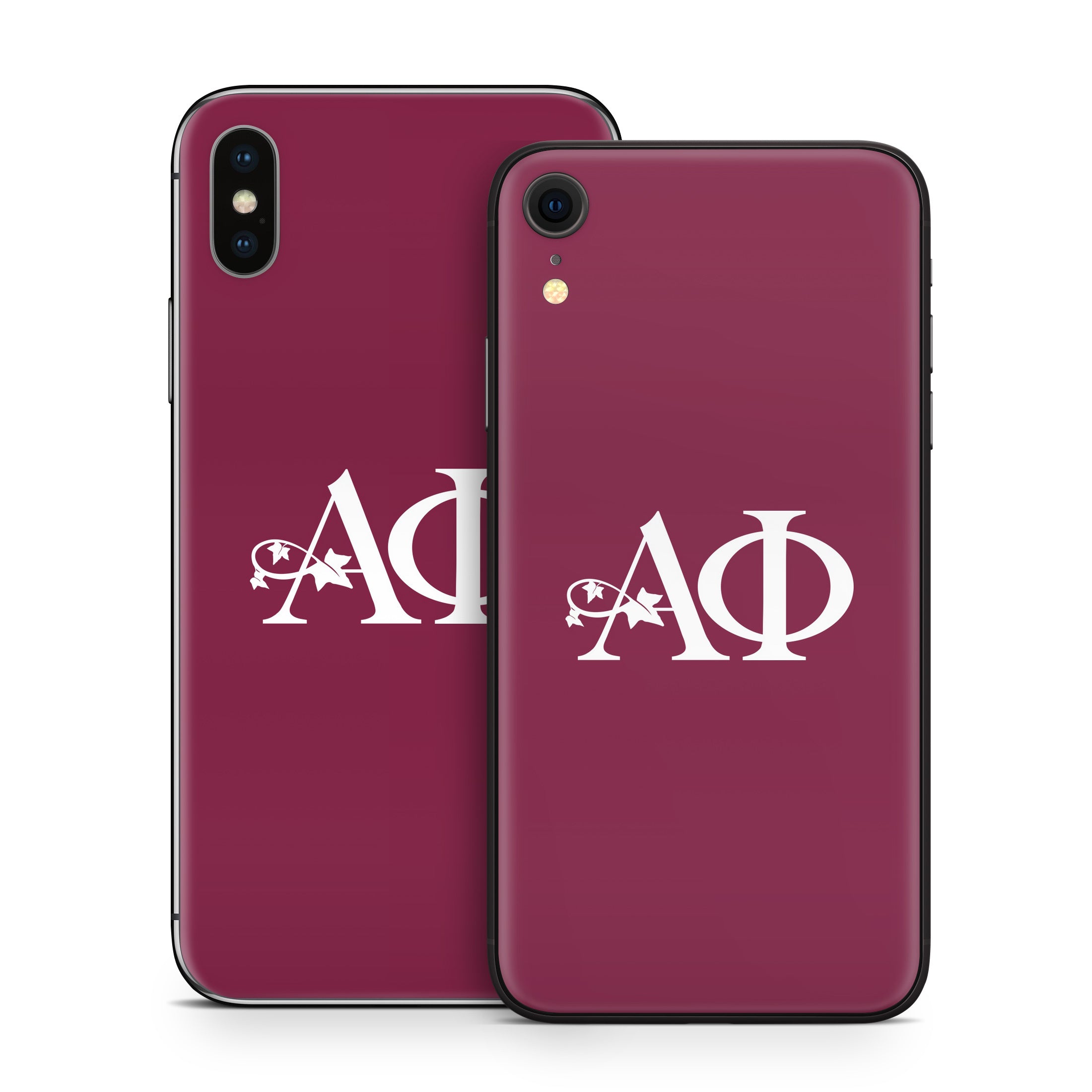 Alpha Phi Greek Letters Bordeaux - Apple iPhone X Skin