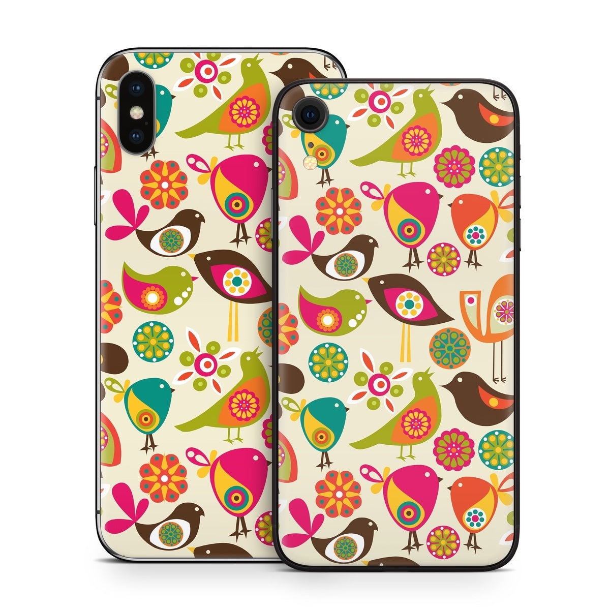 Bird Flowers - Apple iPhone X Skin