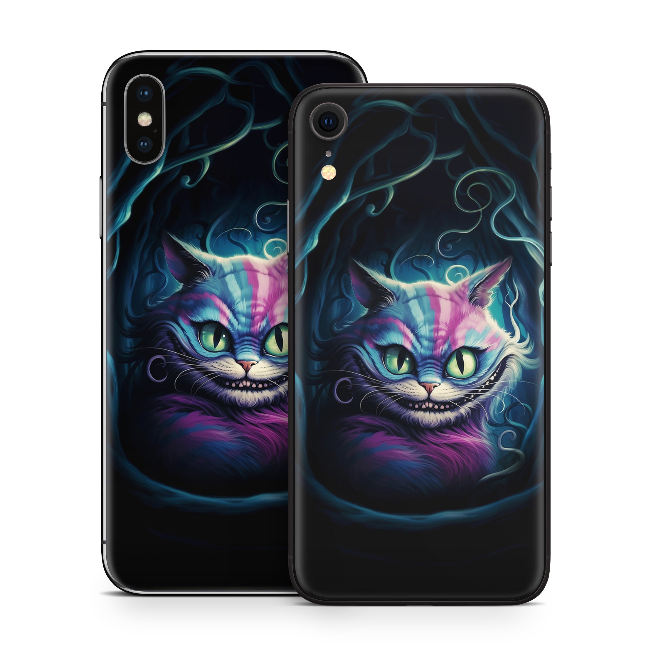 Blue Cheshire Cat - Apple iPhone X Skin