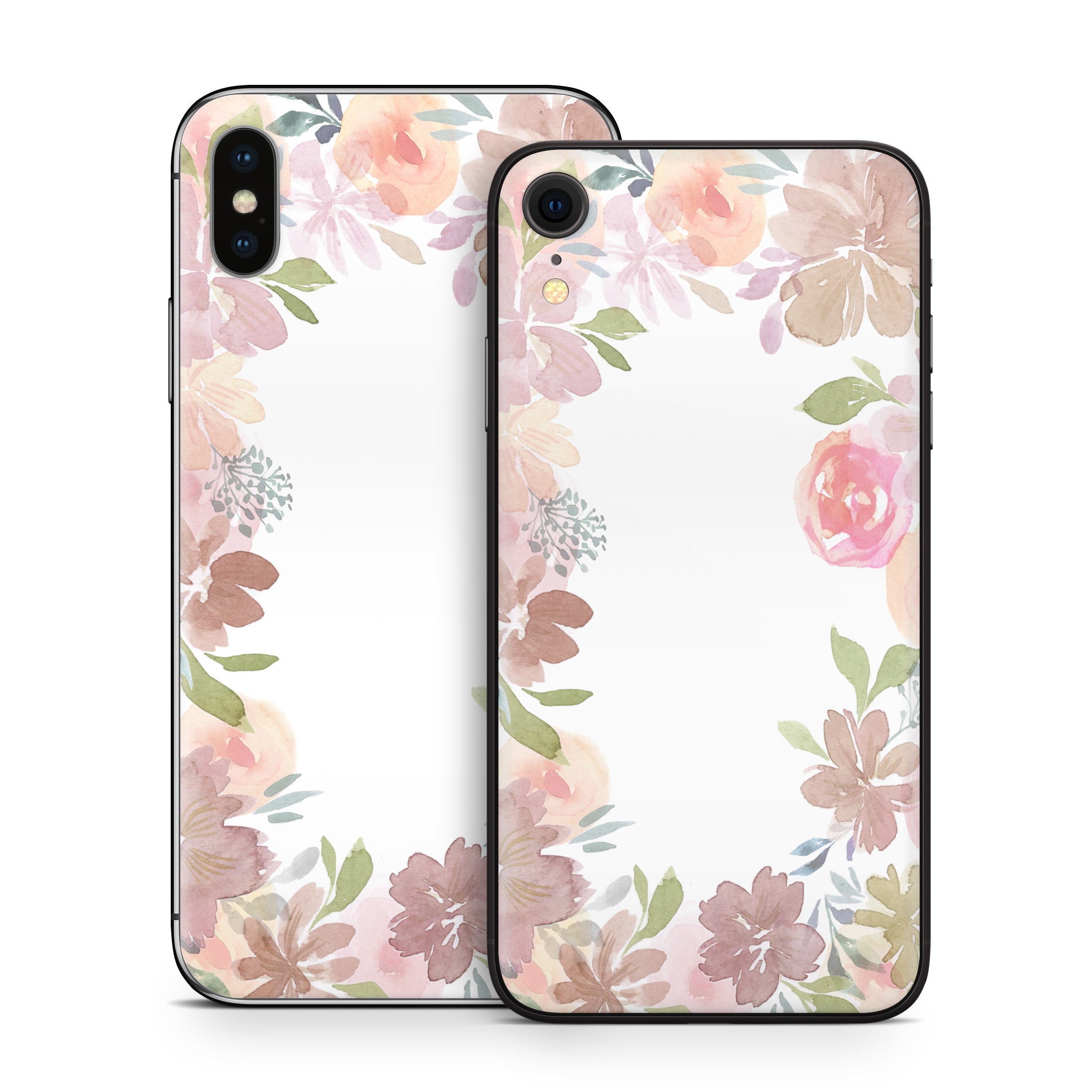 Blush Flower Frame - Apple iPhone X Skin