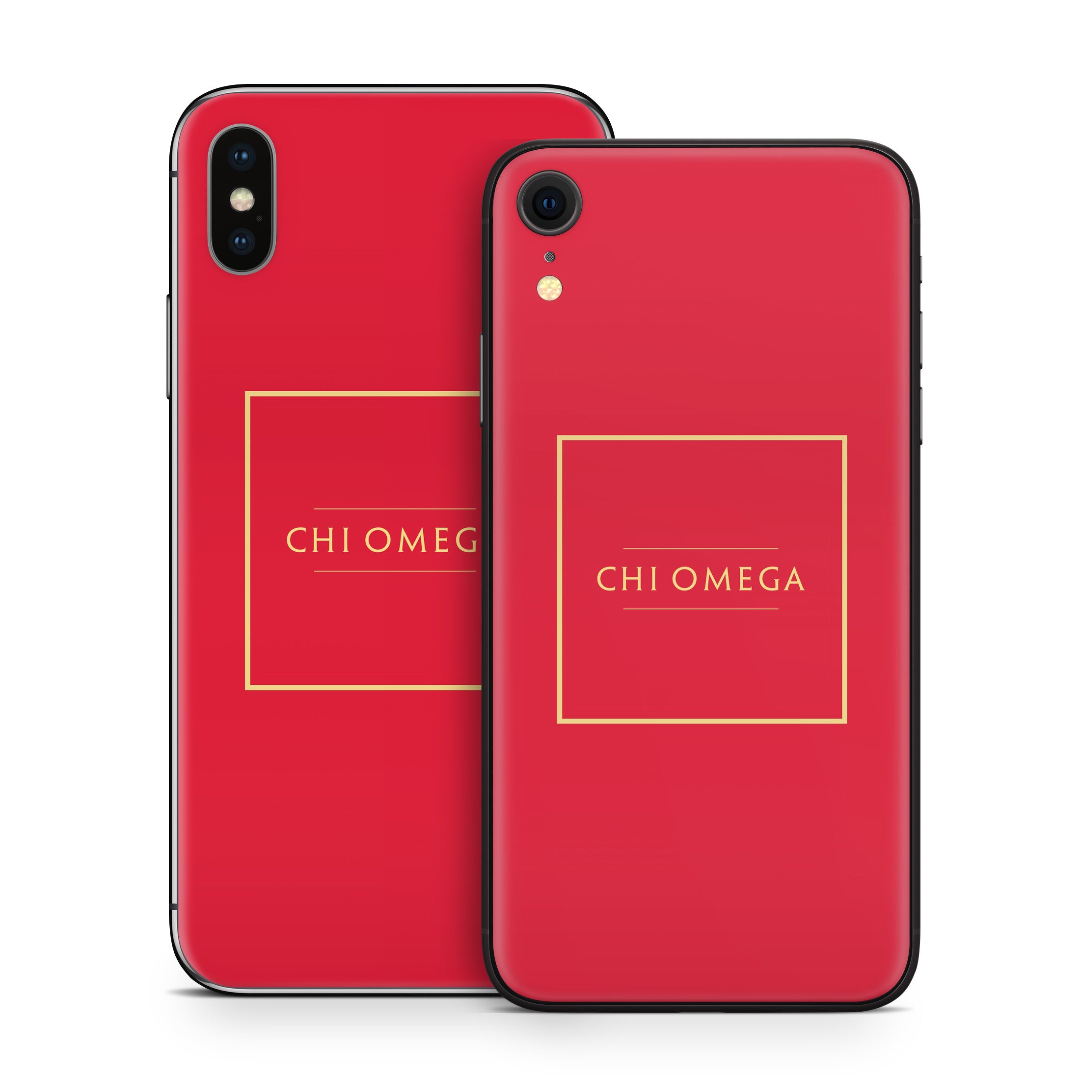 Chi Omega Cardinal with Border - Apple iPhone X Skin