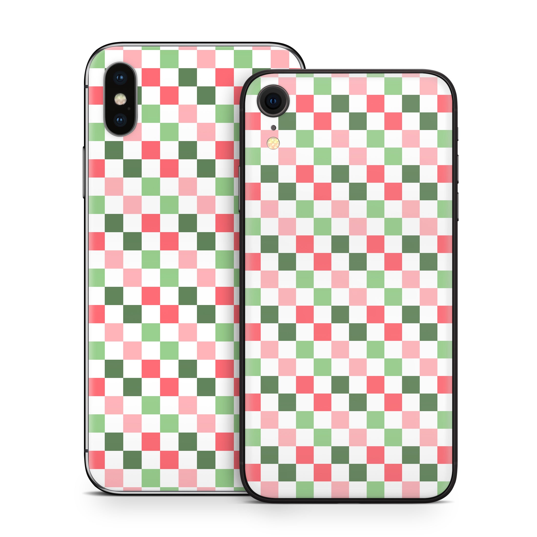 Christmas Checkers - Apple iPhone X Skin