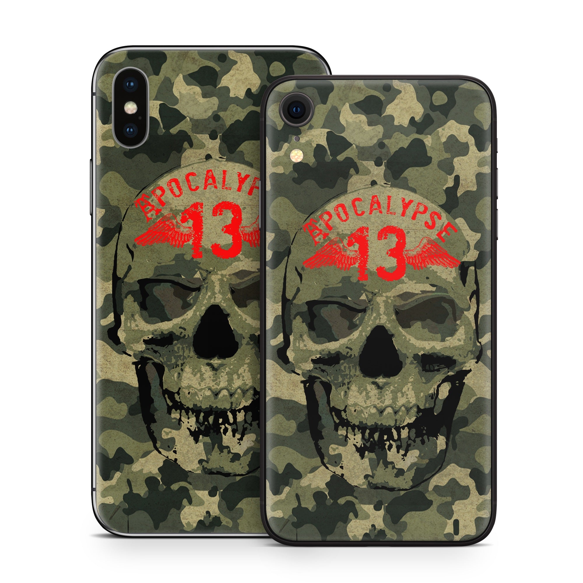 Camo Skull - Apple iPhone X Skin