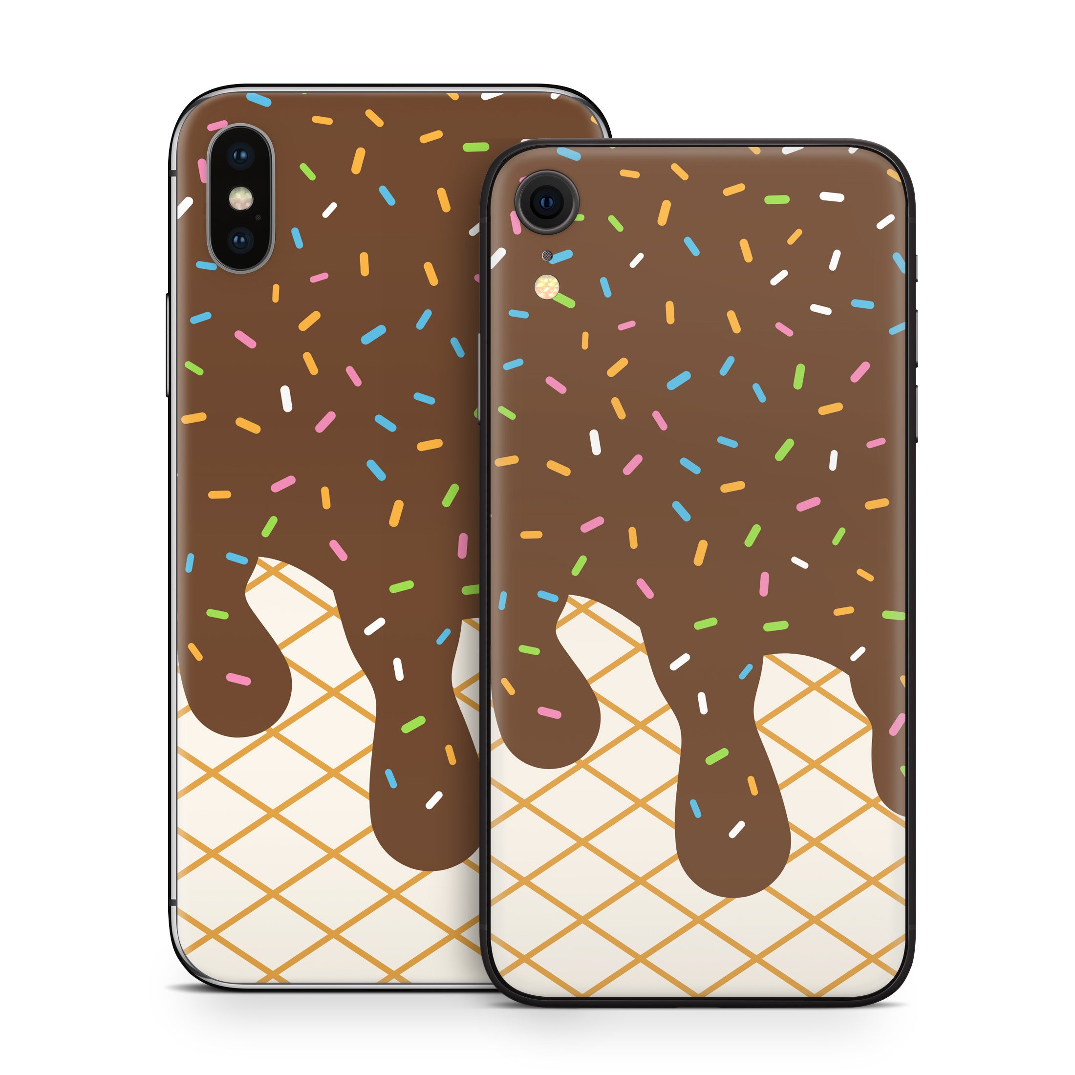 Chocolate Ice Cream Drip - Apple iPhone X Skin