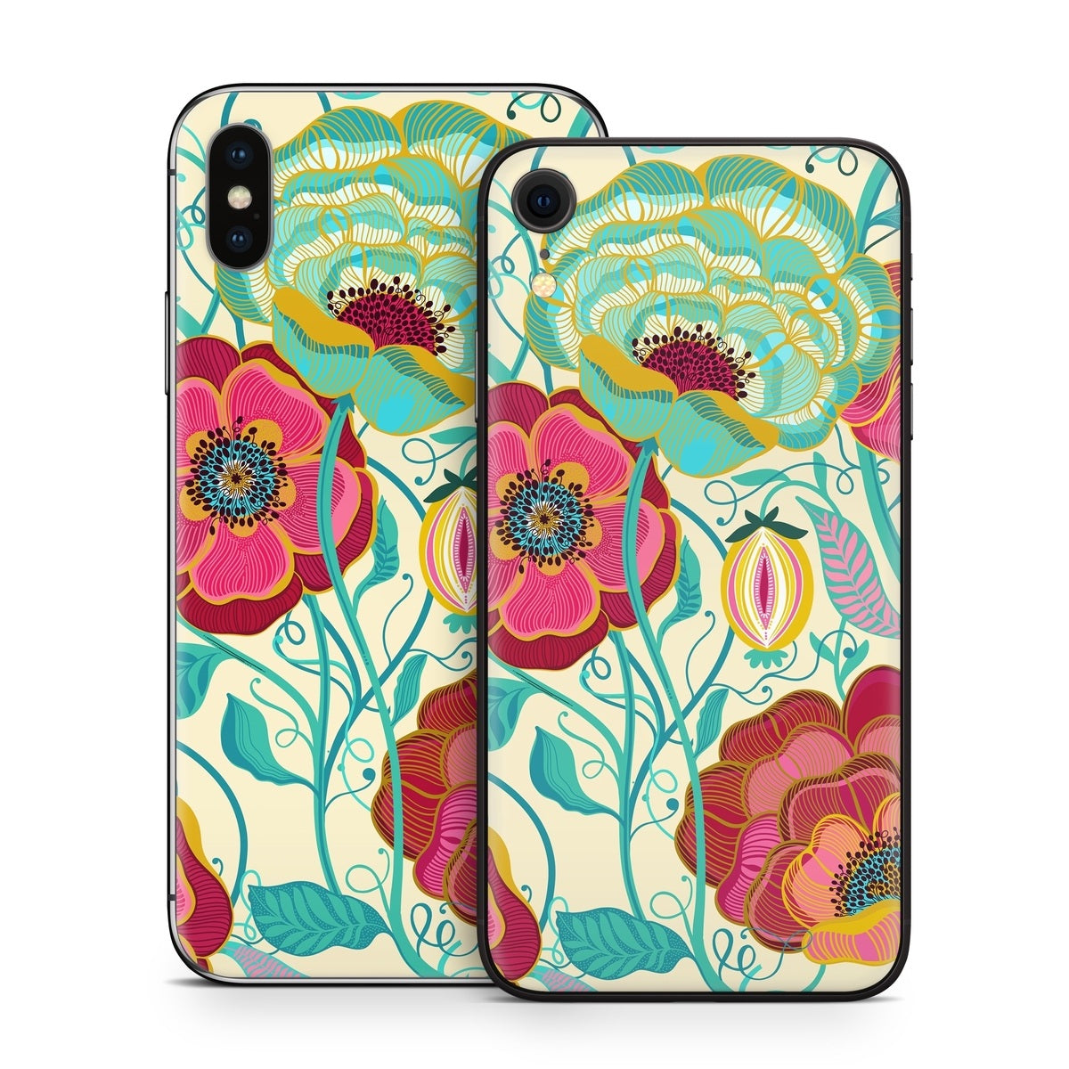 Golden Flowers - Apple iPhone X Skin