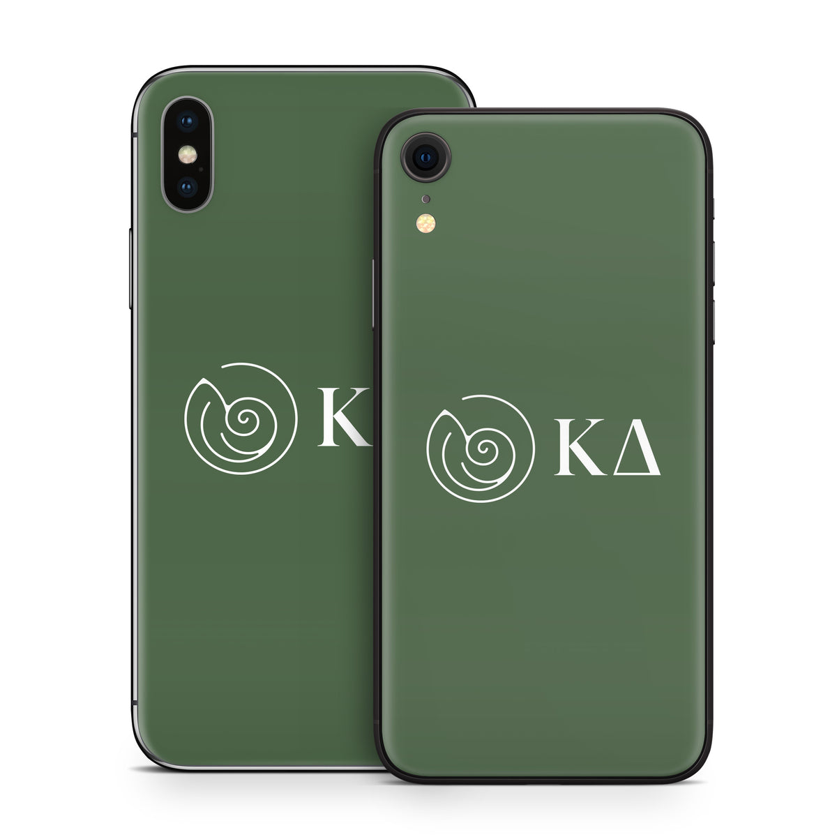 Kappa Delta Greek Letters Dark Olive - Apple iPhone X Skin