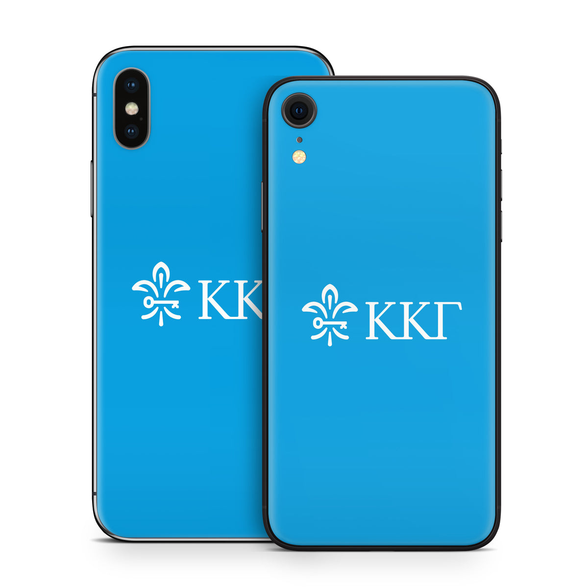 Kappa Kappa Gamma Letterkey Horizontal Gamma Blue - Apple iPhone X Skin