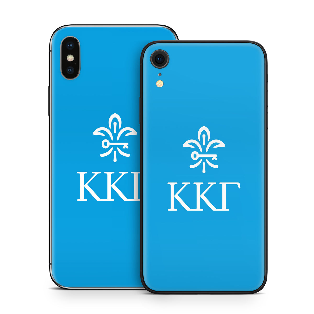 Kappa Kappa Gamma Letterkey Vertical Gamma Blue - Apple iPhone X Skin