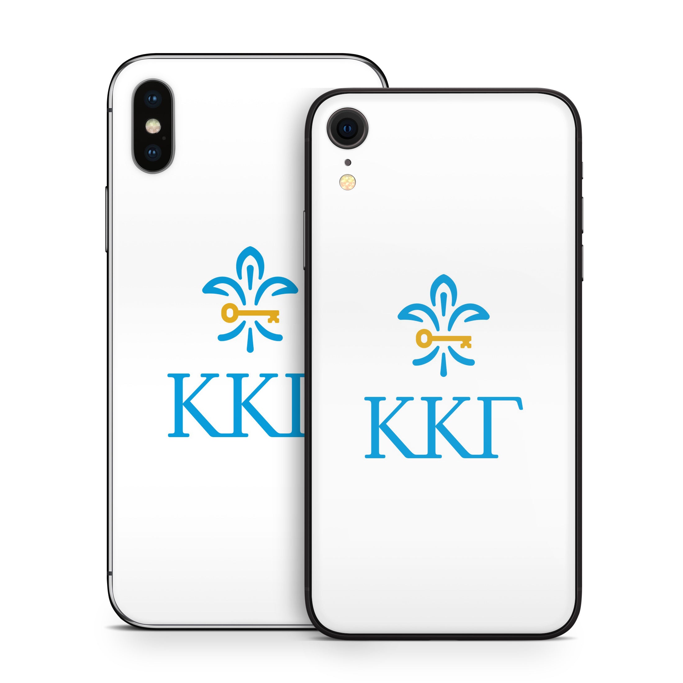 Kappa Kappa Gamma Letterkey Vertical White - Apple iPhone X Skin