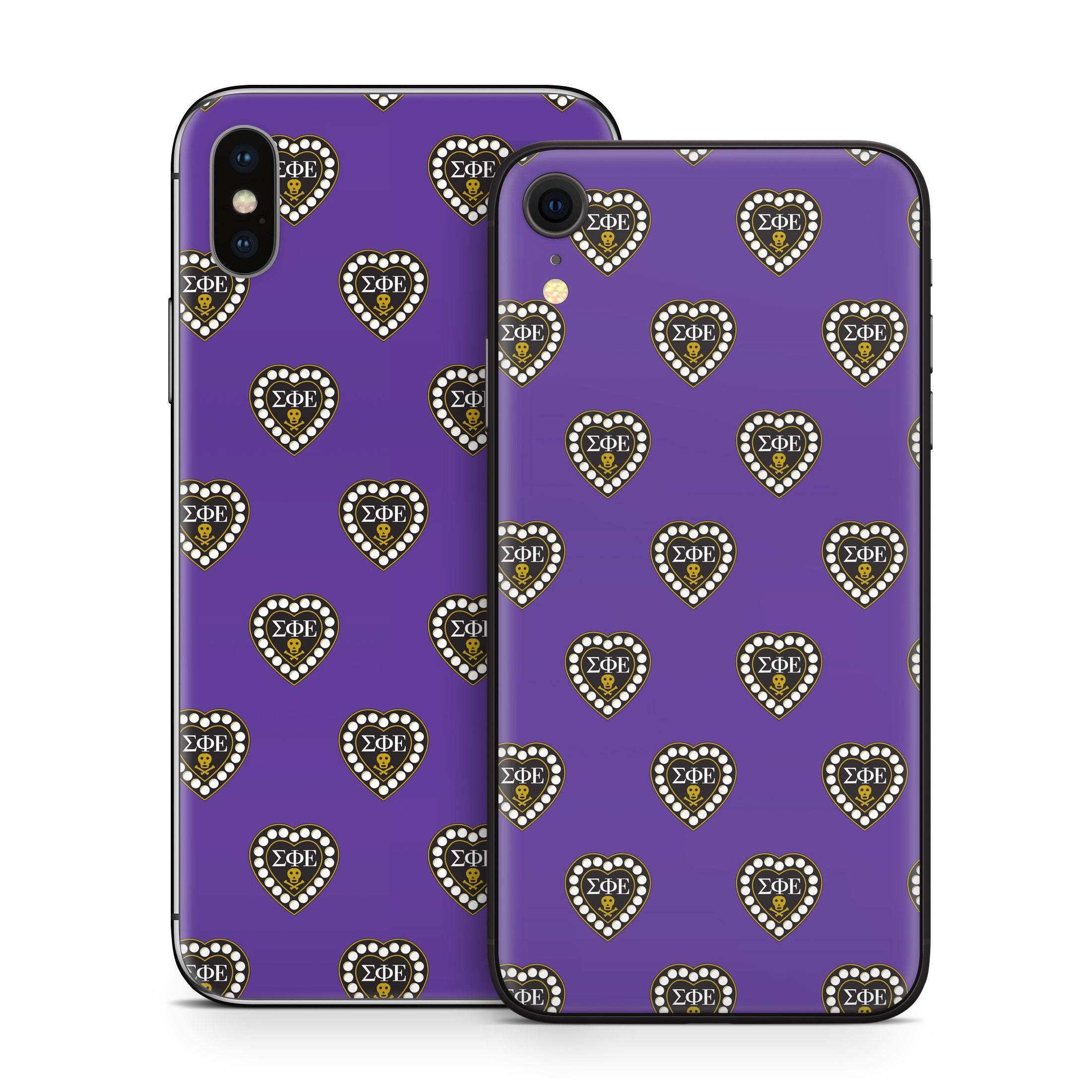 Sigma Phi Epsilon Badge Pattern Purple - Apple iPhone X Skin