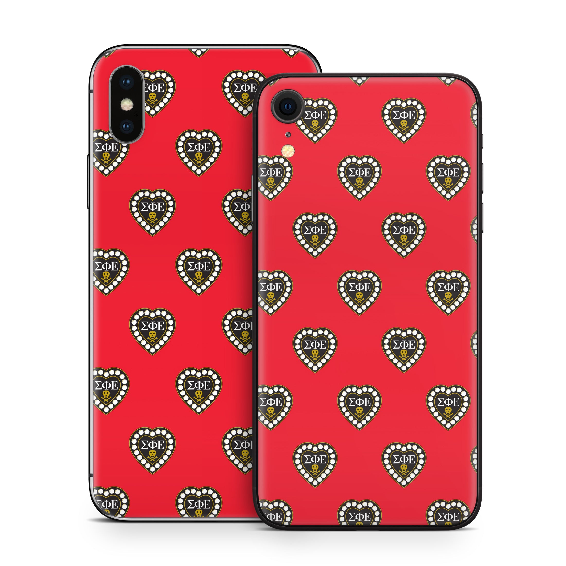 Sigma Phi Epsilon Badge Pattern Red - Apple iPhone X Skin