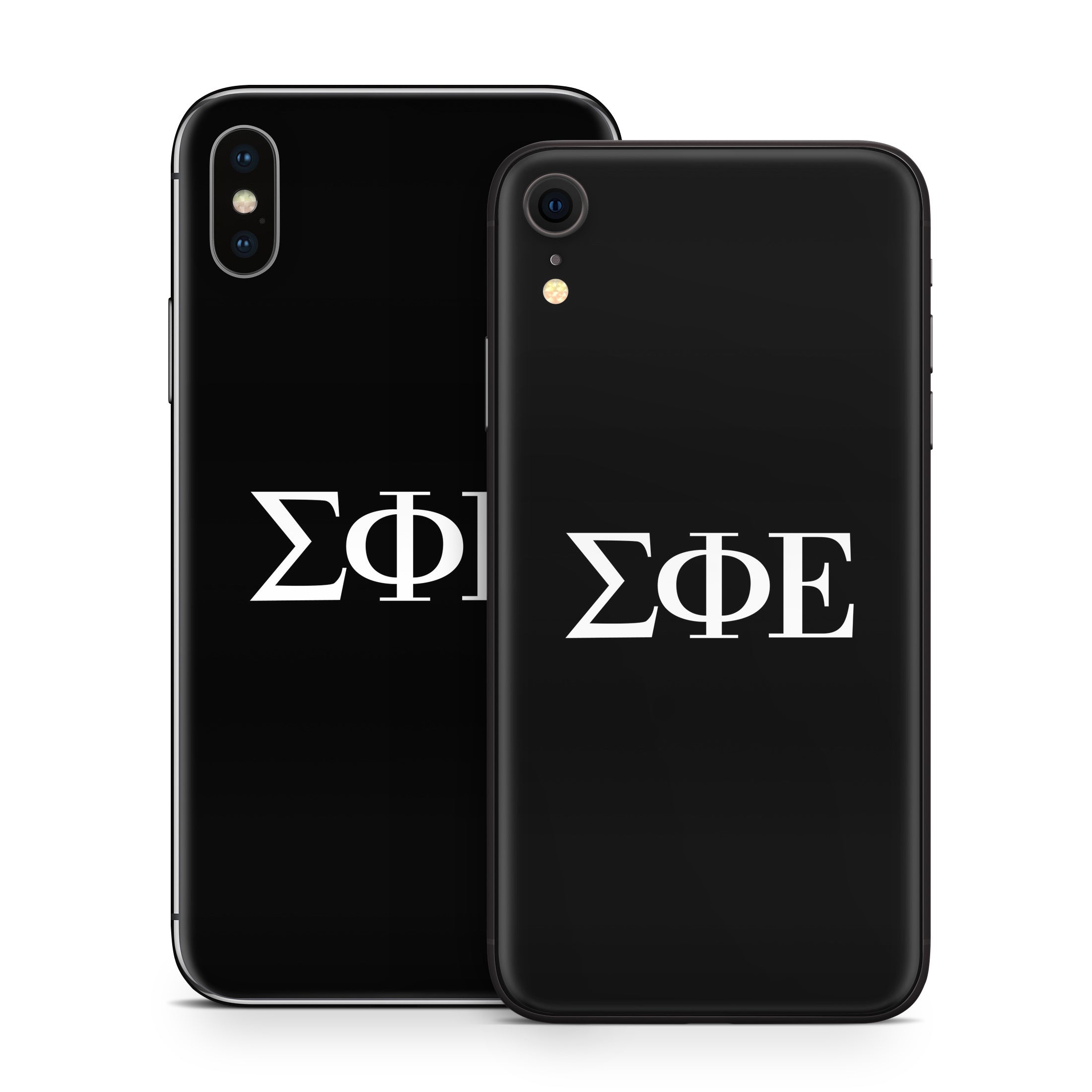 Sigma Phi Epsilon Greek Letters Black - Apple iPhone X Skin