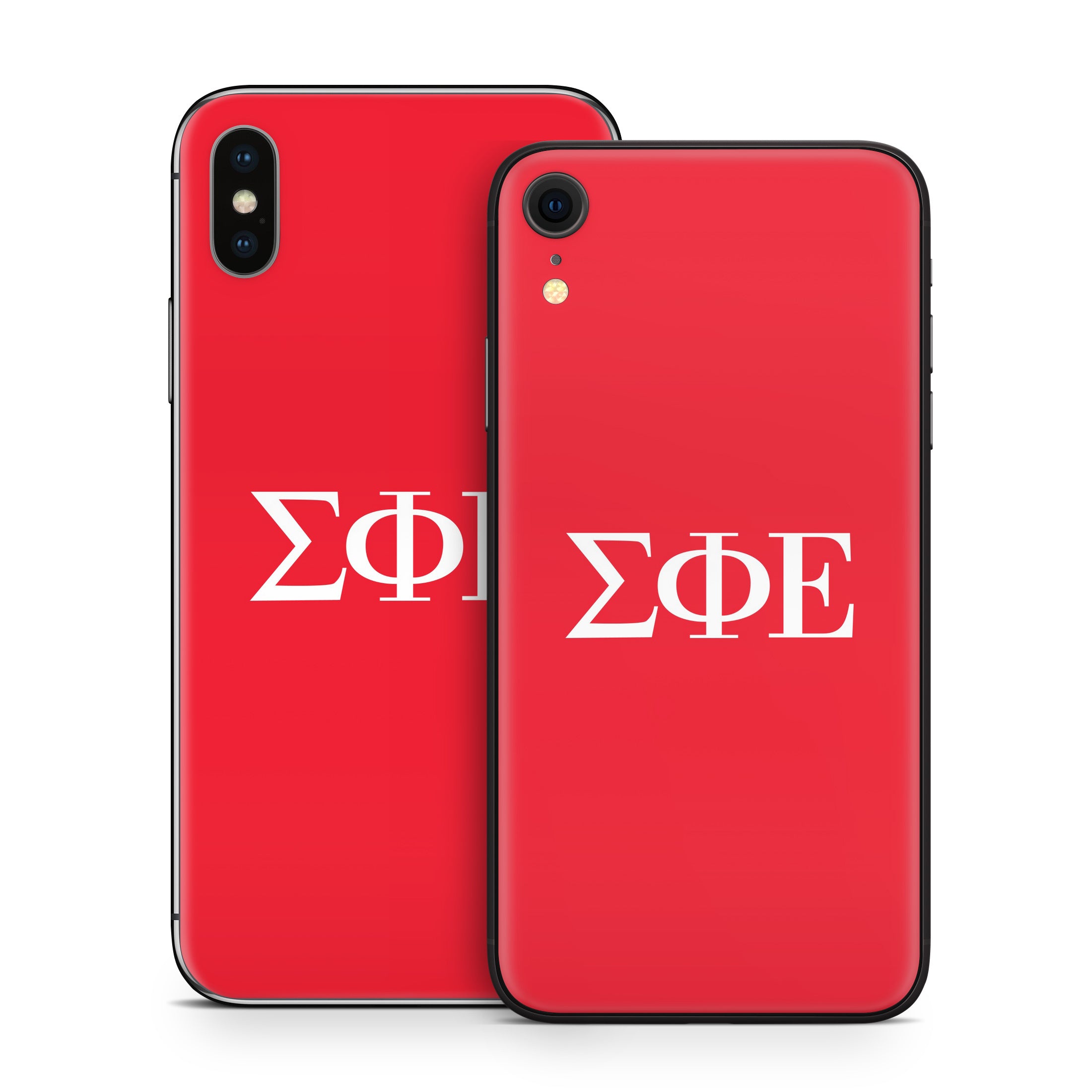 Sigma Phi Epsilon Greek Letters Red - Apple iPhone X Skin