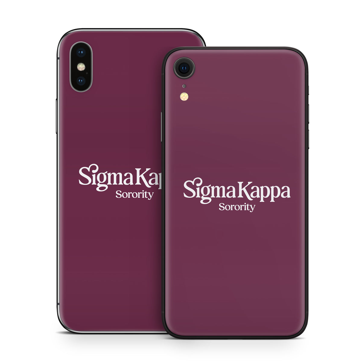 Sigma Kappa Sorority Logo Dove Love on Mary Maroon - Apple iPhone X Skin