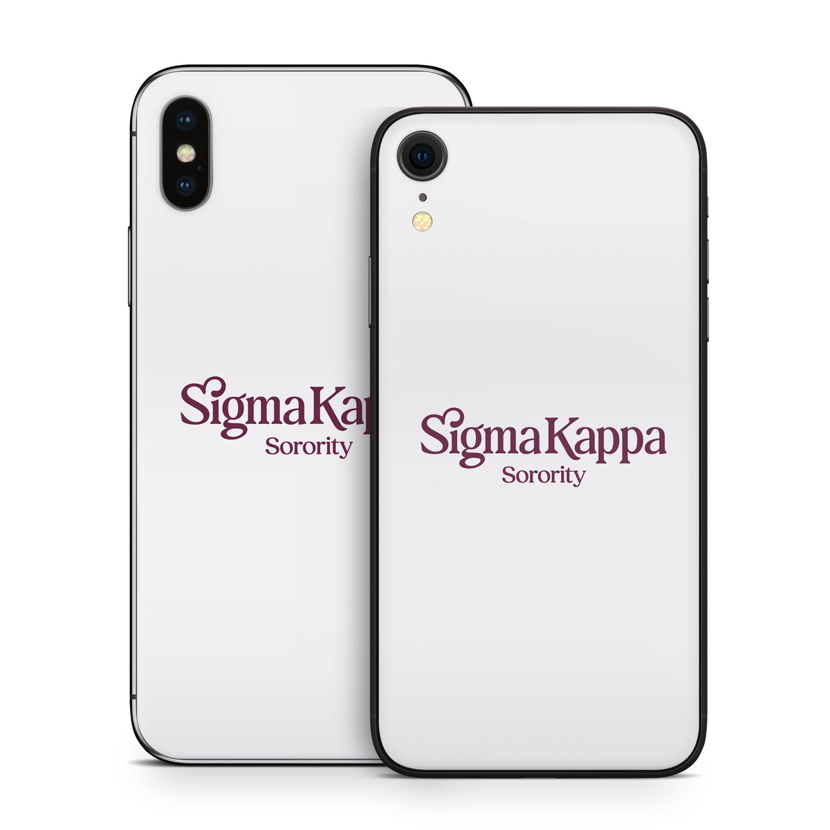 Sigma Kappa Sorority Logo Mary Maroon on Dove Love - Apple iPhone X Skin