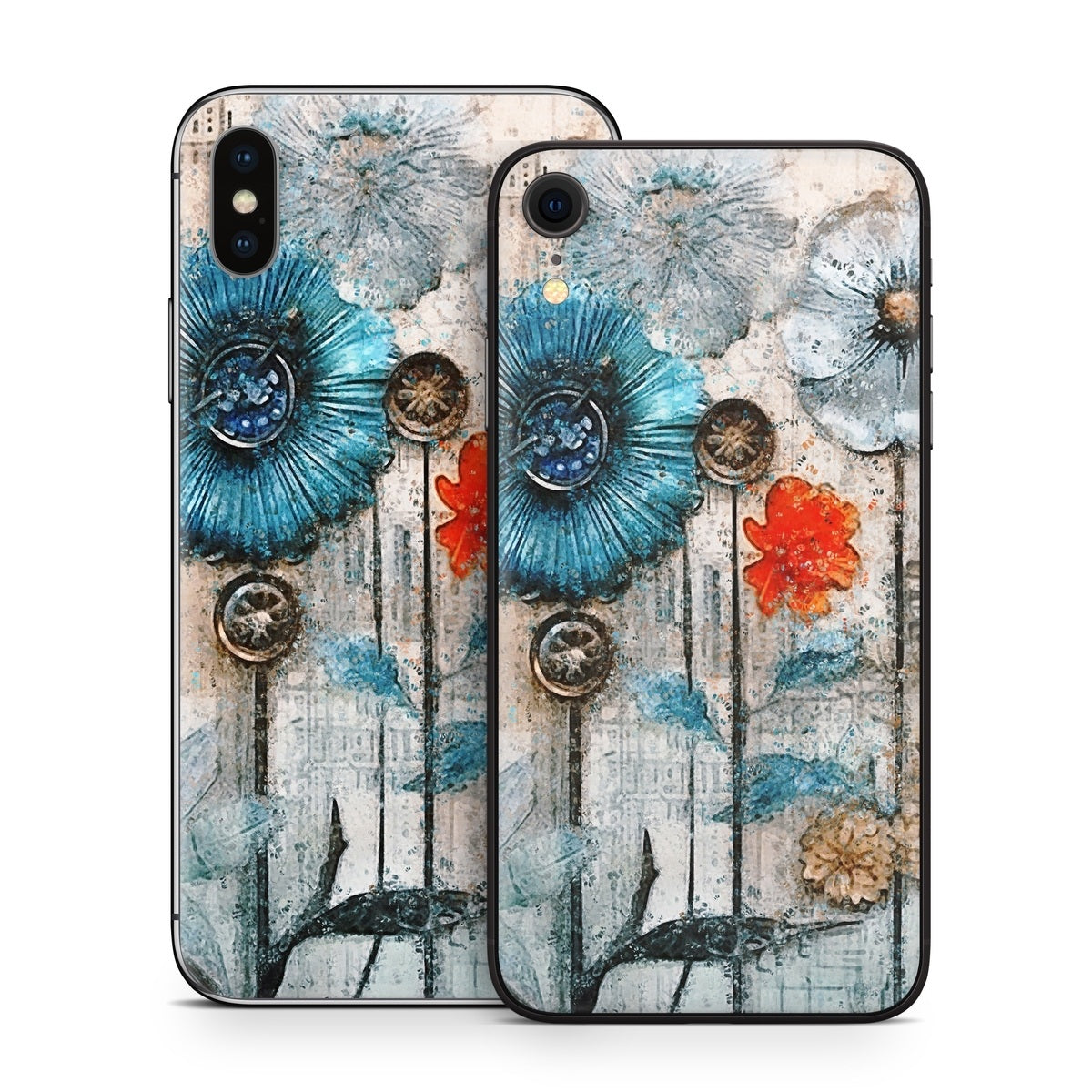 Steampunk Flowers - Apple iPhone X Skin