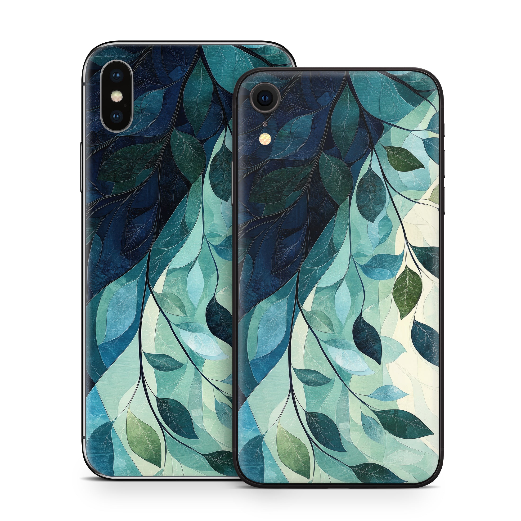 Teal and Indigo - Apple iPhone X Skin