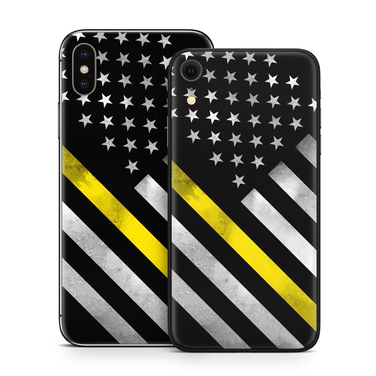 Thin Yellow Line Hero - Apple iPhone X Skin