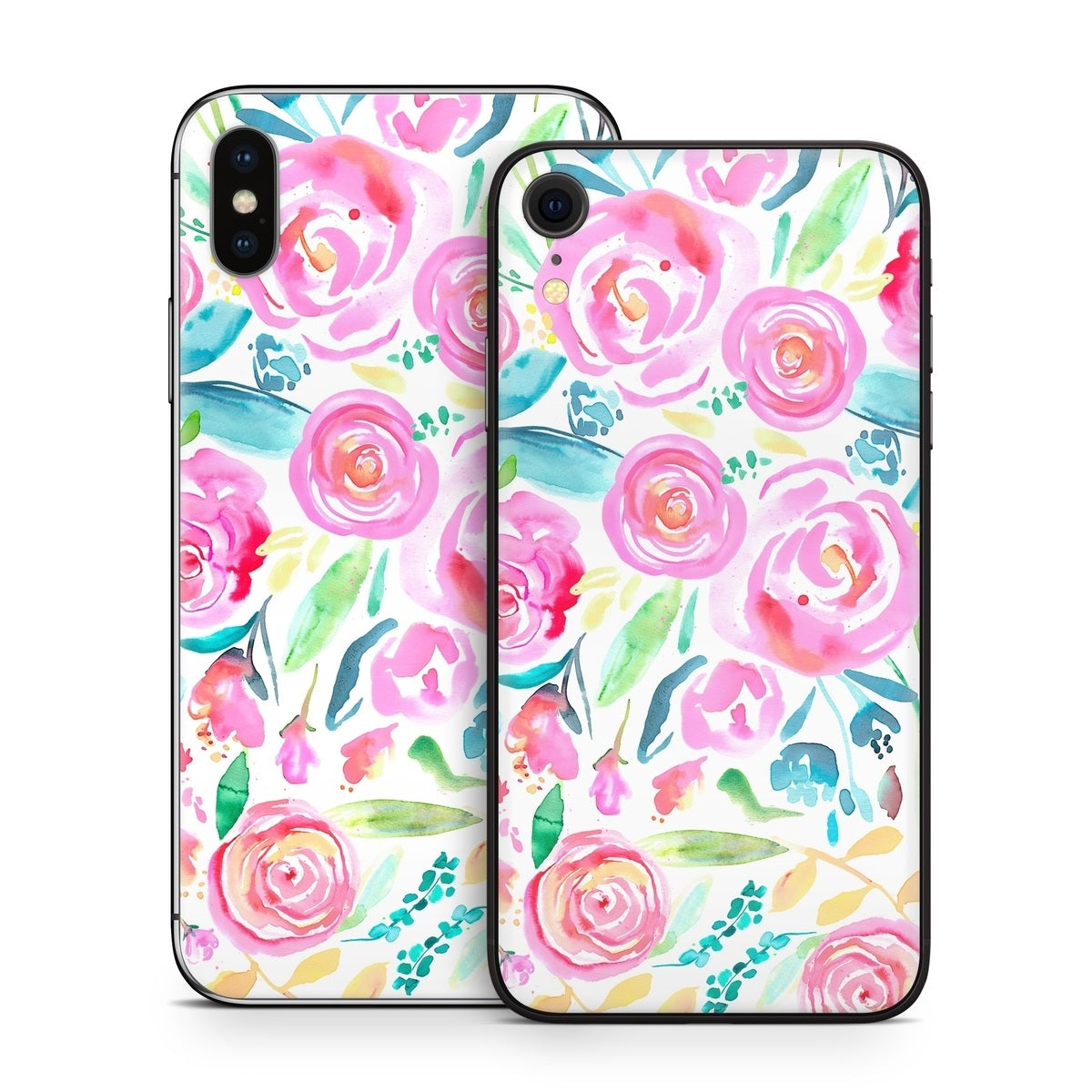 Watercolor Roses - Apple iPhone X Skin