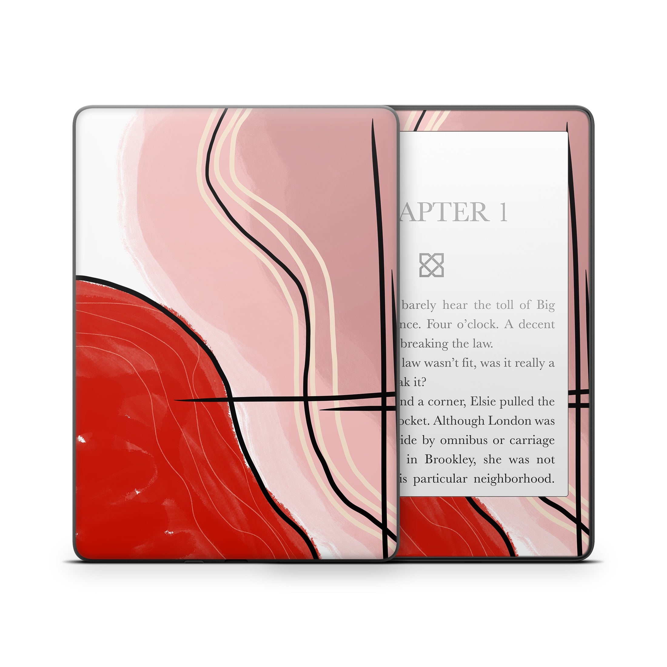 Abstract Red - Amazon Kindle Skin